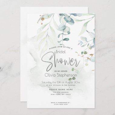 Wedding | Rustic Eucalyptus Foliage Garden Invitations