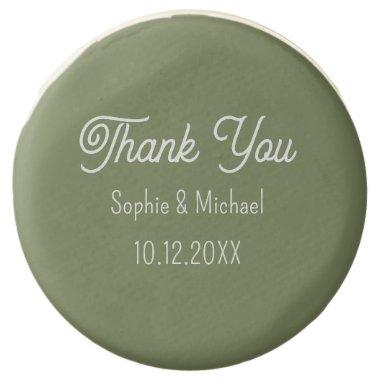 Wedding Sage Green Rustic Thank You Chocolate Covered Oreo
