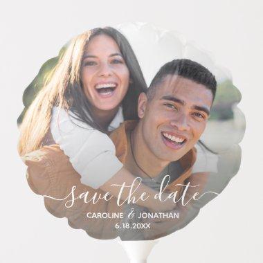 Wedding Save the Date Engagement Photo Prop Script Balloon