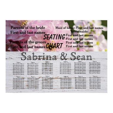 Wedding Seating Chart Blossoms Blend Half and Half