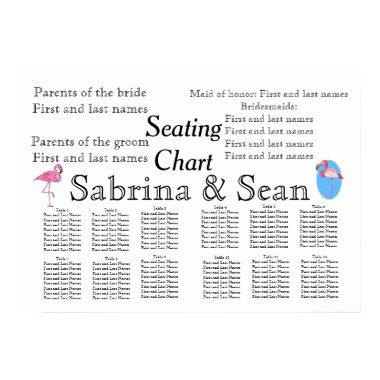 Wedding Seating Chart Romantic Custom Personalize