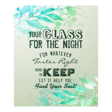 Wedding Seating Glass For The Night Find Your Seat Poster