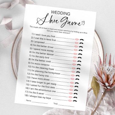 Wedding Shoe Bridal Shower Game Invitations