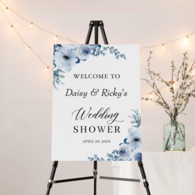 Wedding Shower Dusty Blue Bohemian Floral Foam Board