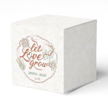 Wedding Shower Let Love Grow Succulent Plant Cute Favor Boxes