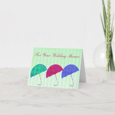 Wedding Shower Umbrella Greeting Invitations