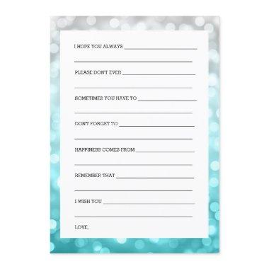 Wedding Shower Wishes Beach Ombre Glitter Lights