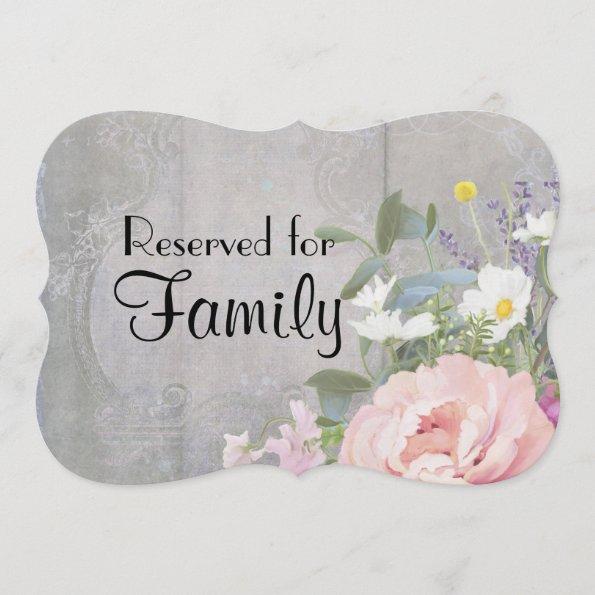 Wedding Sign Reserved Family Rustic Floral Elegant Invitations