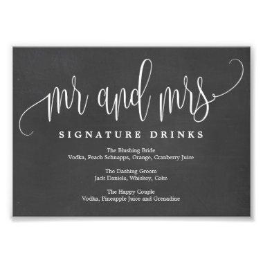 Wedding Signature Drinks Sign Choose Your Size