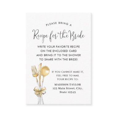Wedding Spoon Fork  Recipe Request Enclosure