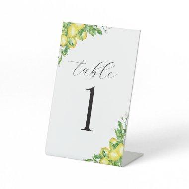 Wedding Table Number Watercolor Pedestal Sign