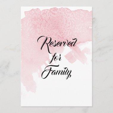 Wedding Table Signs Modern Watercolor Wash Pink Invitations