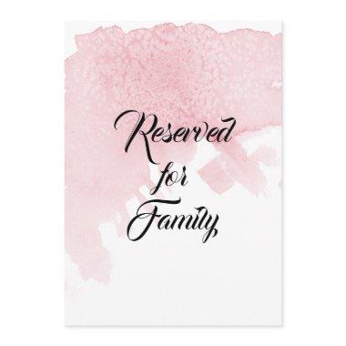 Wedding Table Signs Modern Watercolor Wash Pink