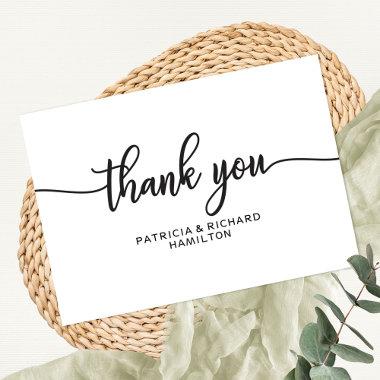 Wedding Thank You Invitations - Simple Chic Calligraphy