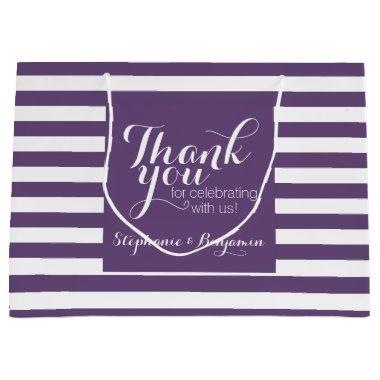 Wedding Thank you with Bride and Groom Name Large Gift Bag