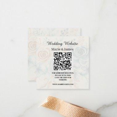 Wedding Website Add Name Date QR Code Minimalist  Note Invitations