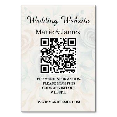 Wedding Website Add Name QR Code Minimalist Photo Table Number