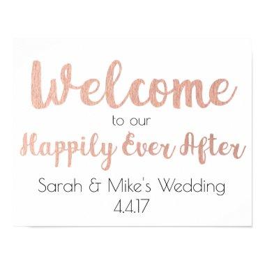 Wedding Welcome Sign- Happily Ever After Poster