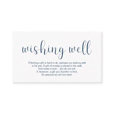Wedding Wishing Well, Minimal design, Navy blufont Enclosure