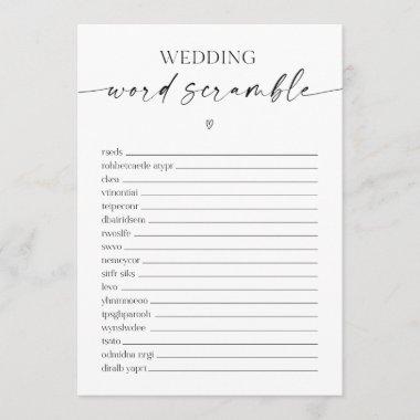 Wedding Word Scramble Bridal Shower Game Program