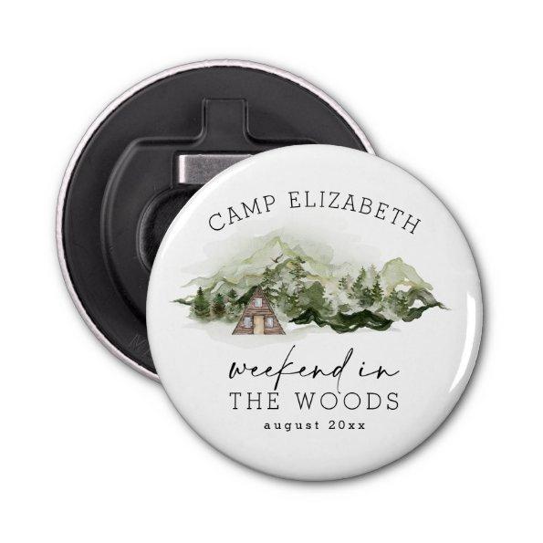 Weekend in the Woods Camping Bachelorette Bottle Opener