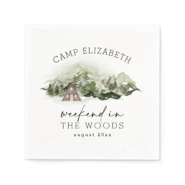 Weekend in the Woods Camping Bachelorette Napkins