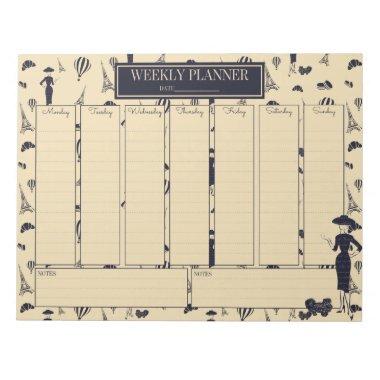 Weekly Planner Classic Vintage Fashion Notepad