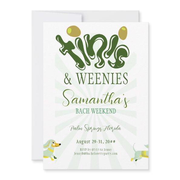 Weenies & Tinies Martini Bash Bachelorette Weekend