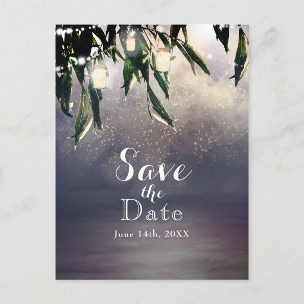 Weeping Willow Tree & Mason Jar Save the Date Announcement PostInvitations