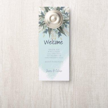 Welcome and Do not Disturb Wedding Door Hanger