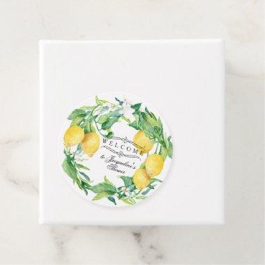 Welcome Bridal Shower Citrus Lemon Watercolor Favor Tags