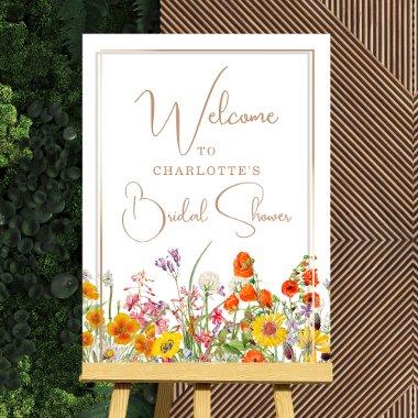 Welcome  Colorful Wildflower Country Foam Board