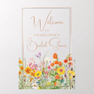 Welcome  Colorful Wildflower Country Wall Decal