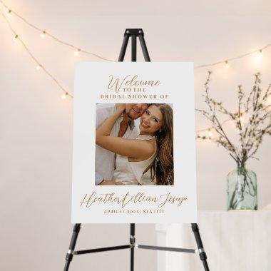 Welcome  Modern Script Photo Sign