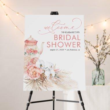 Welcome Bridal Shower Sign Pampas Grass