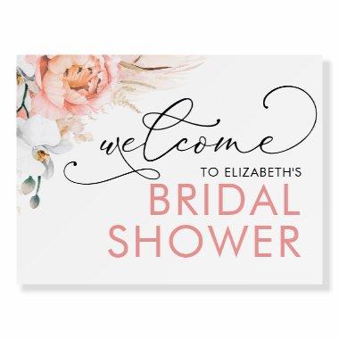 Welcome Bridal Shower Sign Pampas Grass Terracotta