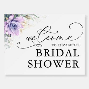 Welcome Bridal Shower Sign Succulents Greenery