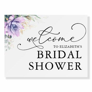 Welcome Bridal Shower Sign Succulents Greenery