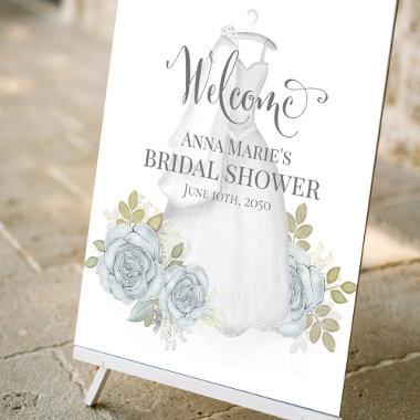 Welcome Bridal Shower Stylish Watercolor Dress Foam Board