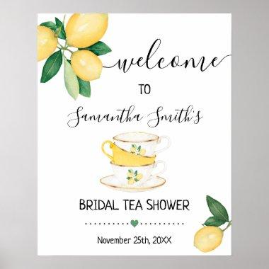 Welcome Bridal Tea Shower Lemons Citrus Sign