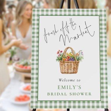 Welcome Fresh off the Market Gingham  Foam Board