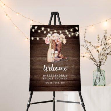 WELCOME Rustic Cowgirl Boots BRIDAL SHOWER Foam Board