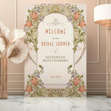 Welcome Sign Bridal Shower Art Nouveau Morris