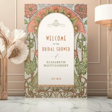 Welcome Sign Bridal Shower Art Nouveau Mucha