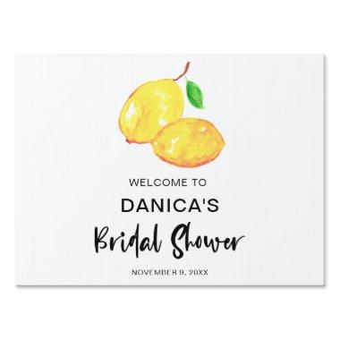 Welcome Sign  Lemon Theme Lettering