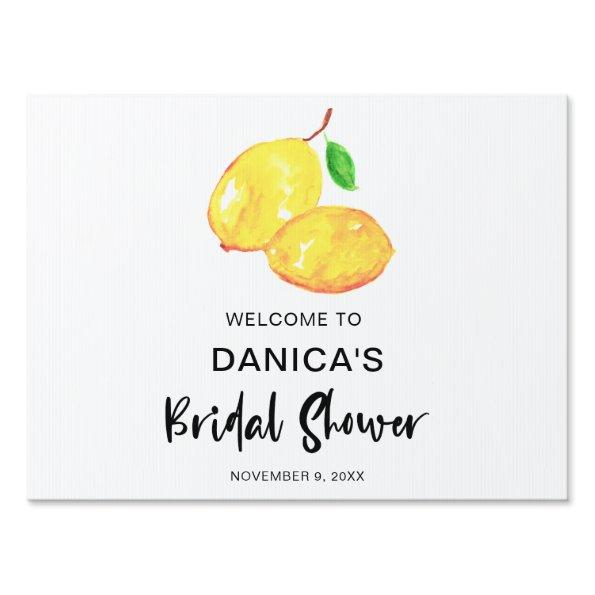 Welcome Sign  Lemon Theme Lettering