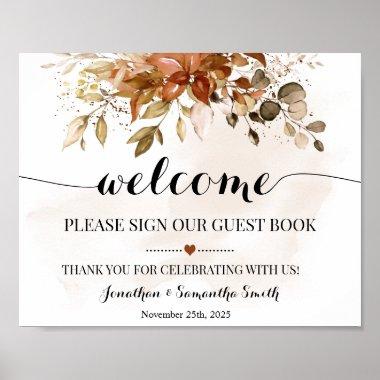 Welcome Sign Our Guest Book Fall Wedding Shower
