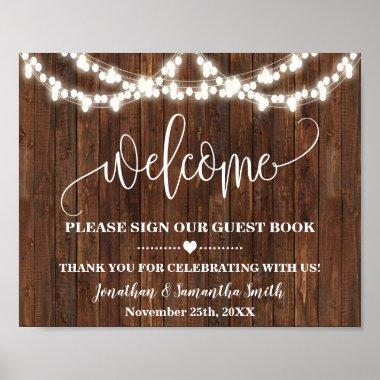Welcome Sign our Guest Book Western Wedding