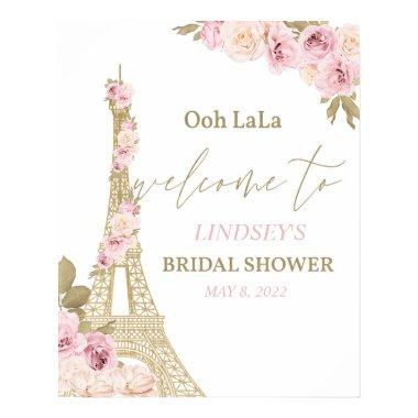 Welcome Sign, Paris, Eiffel Tower, Bridal Shower Poster