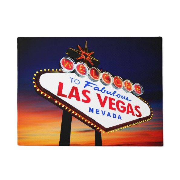 Welcome to Fabulous Las Vegas Beautiful Sunset Doormat